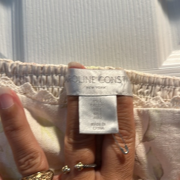 NEW! Caroline Constas Linen Crop Tank Top Rose Print L cottagecore loveshack - Picture 3 of 7